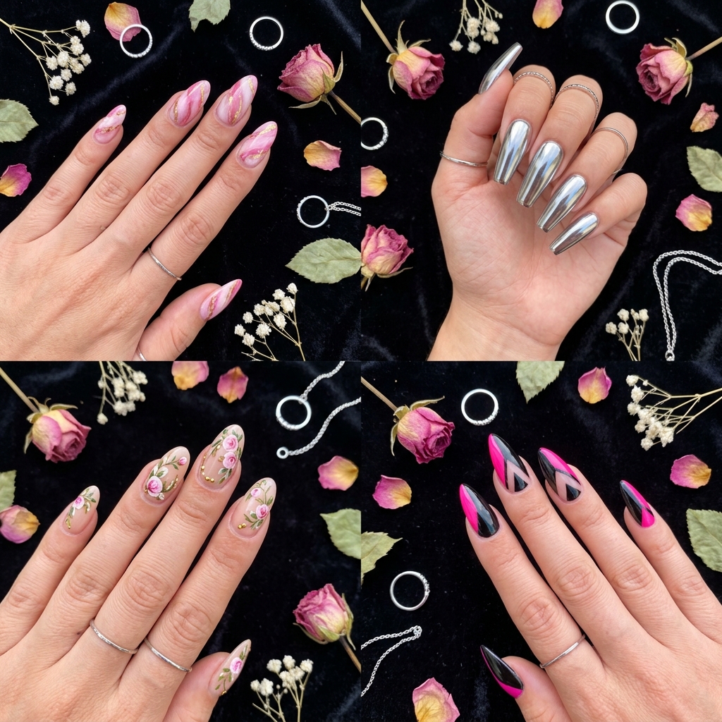 Chrome mirror nails