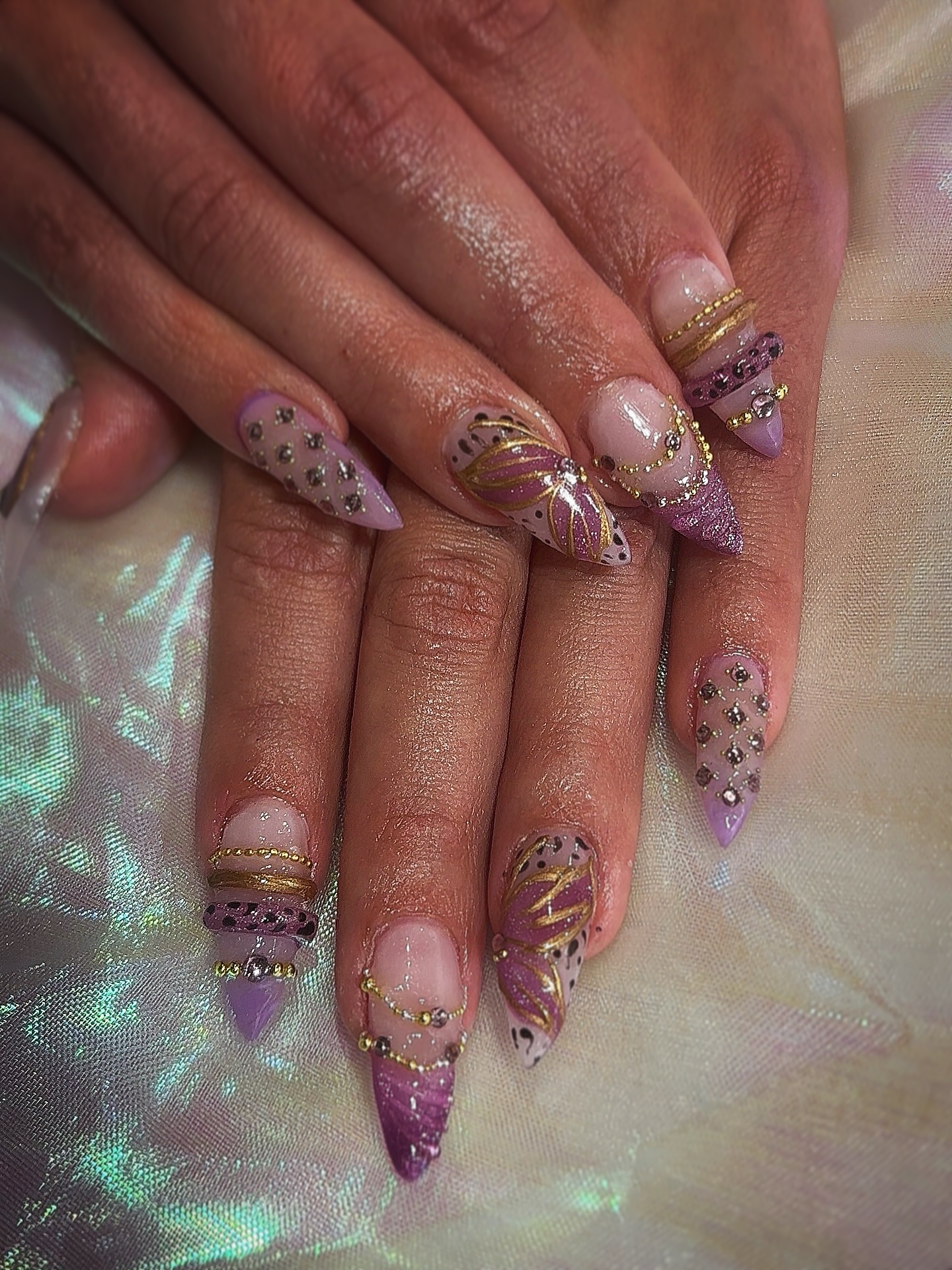 Leopard print nail art